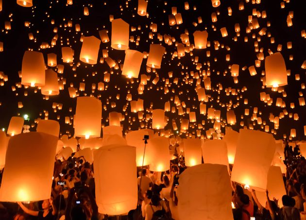 Sky Lanterns Festival Yi Peng Festival Chiang Mai Thailand