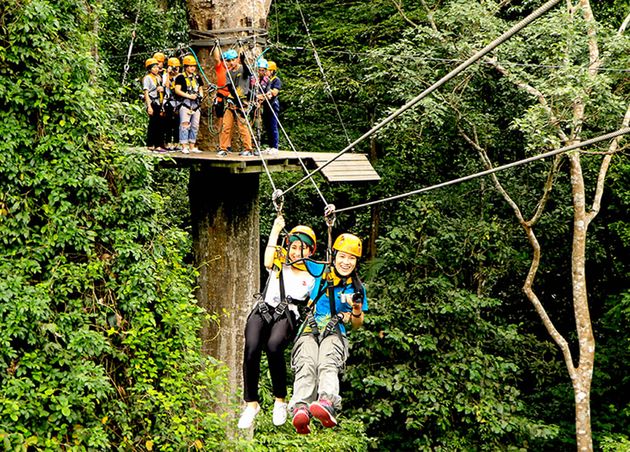 Ein actionreiches Abenteuer im Flight of the Gibbon in Pattaya
