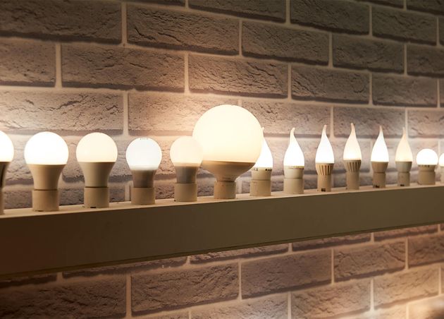 Lamps Different Sizes Shapes Booth Showcase Led Lamps