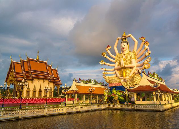 Statue Shiva Wat Plai Laem Temple Samui Thailand