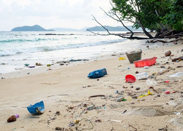 Beach Thailand Ruined by Heavy Plastic Pollution