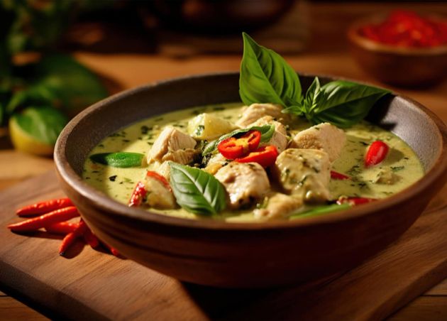 Thai Food Green Curry Chicken 