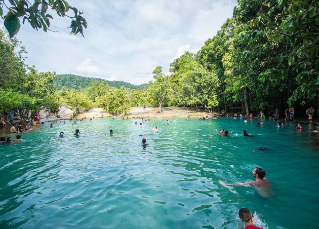Krabi Thailand Emerald Pool Is Unseen Pool Mangrove Forest Krabi Thailand
