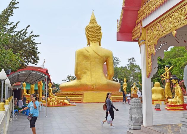 Woman Talking at Phone Pattaya Big Buddha