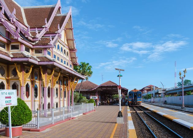 Hua Hin Train Station Thailand Bright Day