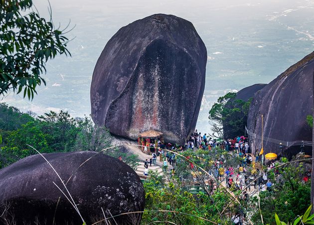 Stone with Footprint Lord Buddha Khitchakut Mountain Chanthaburi Thailand