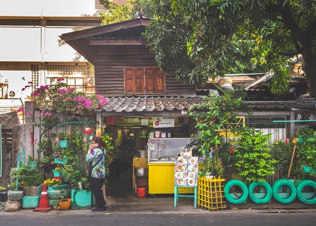 Bangkok Thailand Traditional Thai House with Green Plants Around