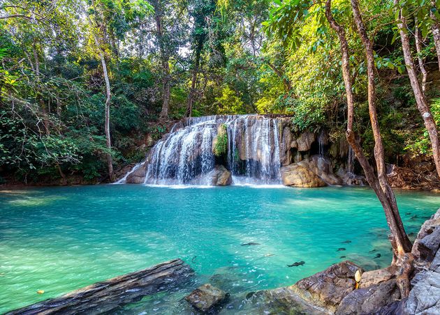 Erawan Waterfall Thailand Beautiful Waterfall with Emerald Pool Nature
