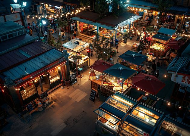 Enjoying Street Food Festival Thailand