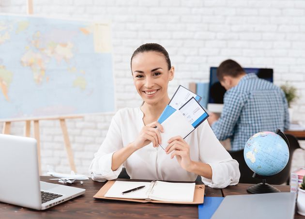 Travel Agent with Plane Tickets Tour Agency