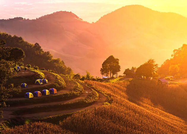 Landscape Mountain with Sunset Nan Thailand