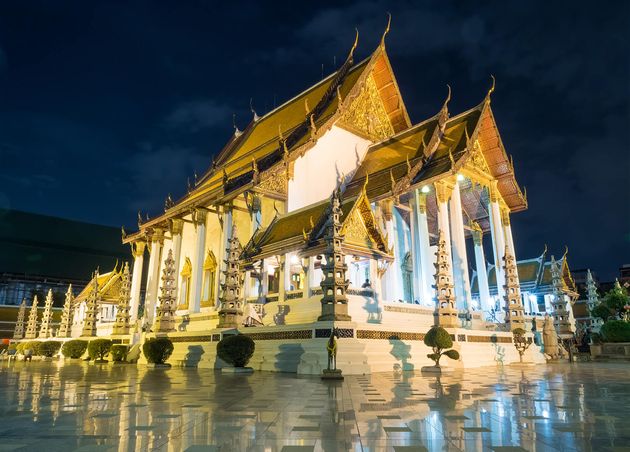 Wat Suthat Temple Is Elegant Beautiful Old History Temple Bangkok Thailand