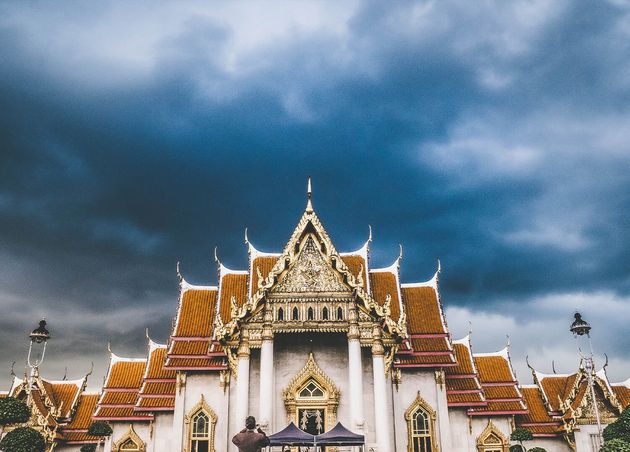 Marble Temple Bangkok Thailand Architecture Landmark Famous Travel Destination Thailand