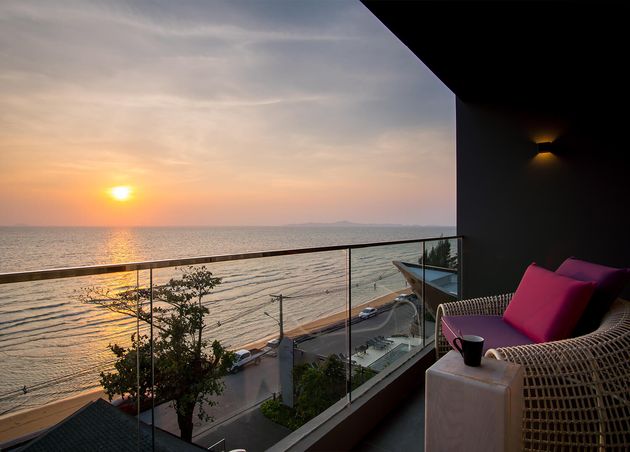 Daybed Beach Chair Balcony Hotel Room Pattaya Thailand