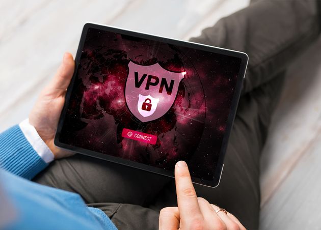 Man Using Vpn Virtual Private Network Tablet