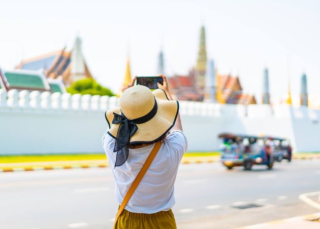 Happy Asian Woman Travel Thailand