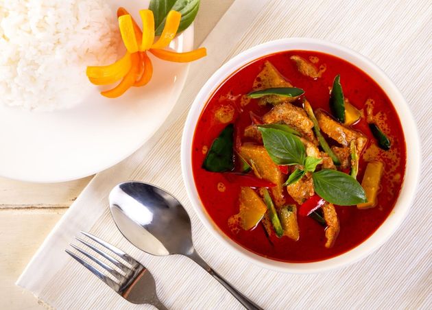 Red Curry Pork Vegetables Panaeng Thai Food