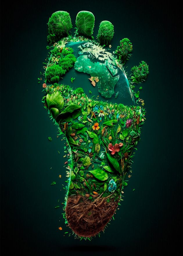 Ecological Footprint as Symbol Environmental Care Green Future