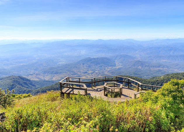 Scenery Observation Platform Kew Mae Pan Nature Trail Doi Inthanon National Park Chiang Mai Thailand