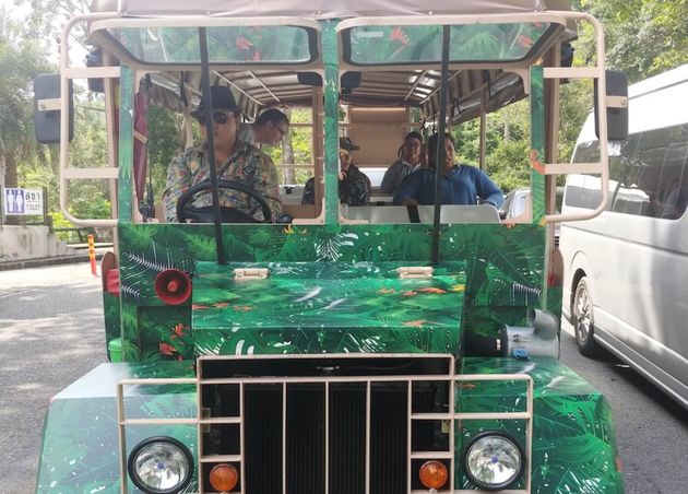 Safari Tram Ride at Khao Kheow Open Zoo