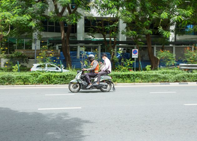 Motorcycle Is Running Road Lumphine Bangkok Thailandeditorial