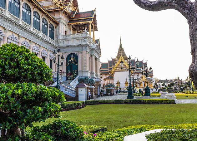 Beautiful View Wat Phra Kaew Temple Grand Palace Located Bangkok Thailand