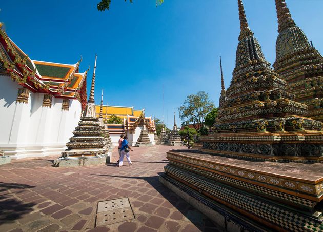 A Stunning View of Wat Pho Temple Located in Bangkok, Thailand