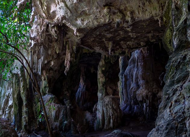 Landscape inside Ancient Cave