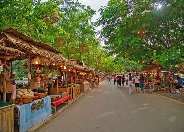 Ayutthaya Night Market Is New Market Province Located Old Town Hall