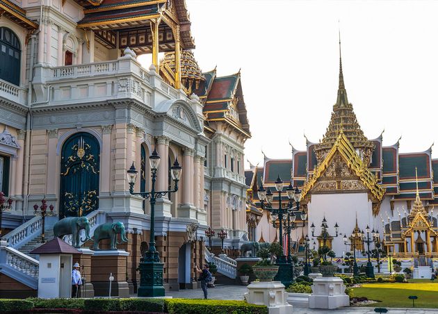 Beautiful View Wat Phra Kaew Temple Grand Palace Located Bangkok Thailand