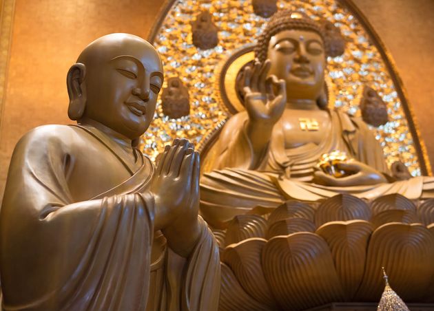 Buddha Statues Bangkok Thailand Buddha Statues Made Teak Theravada Buddhism Institute Mahayana Fo Guang Shan Thaihua Temple