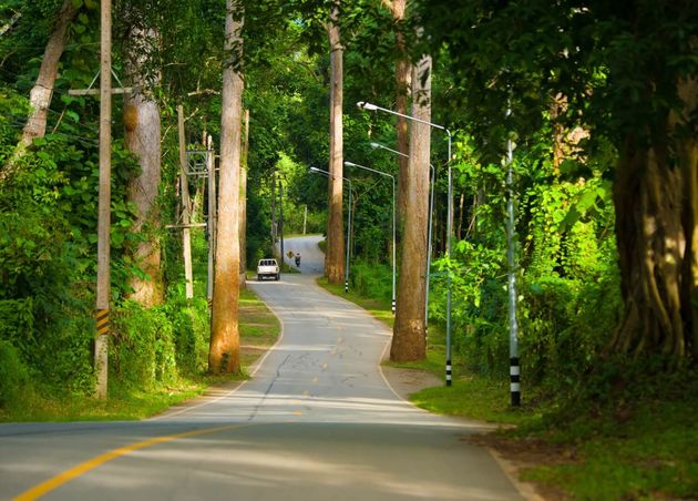 Narrow Roads Curves Chiang Dao District Chiang Mai Province Thailand