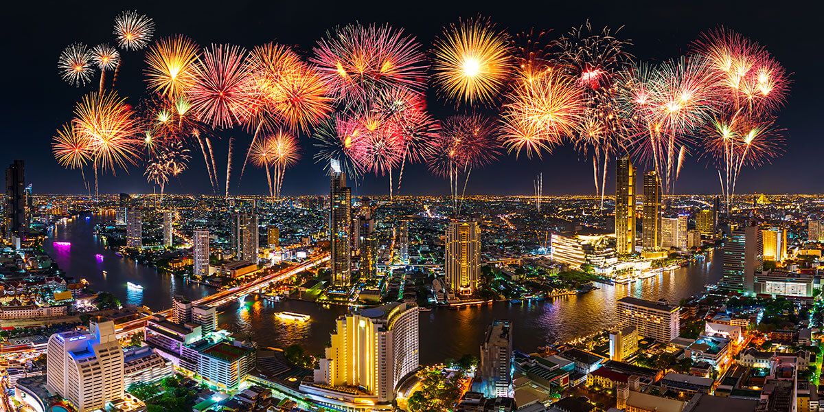 Holidays in Thailand Celebrating New Year with Best Wishes and Good